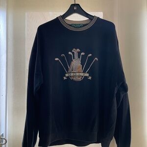 Men's Black Golf Crewneck Sweater​